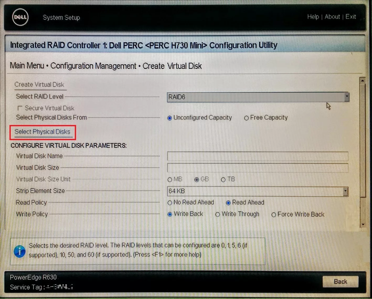 DELLサーバのRAIDコントローラ設定 (R630の例) | SEの道標