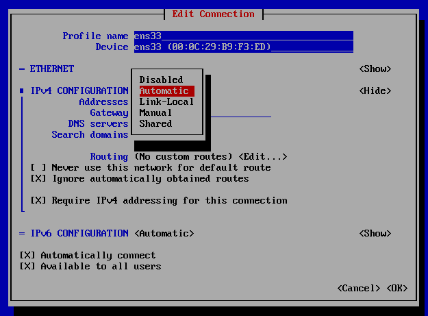 Nmtui Centos8のネットワーク初期設定 Vmwareplayer Virtualbox Seの道標
